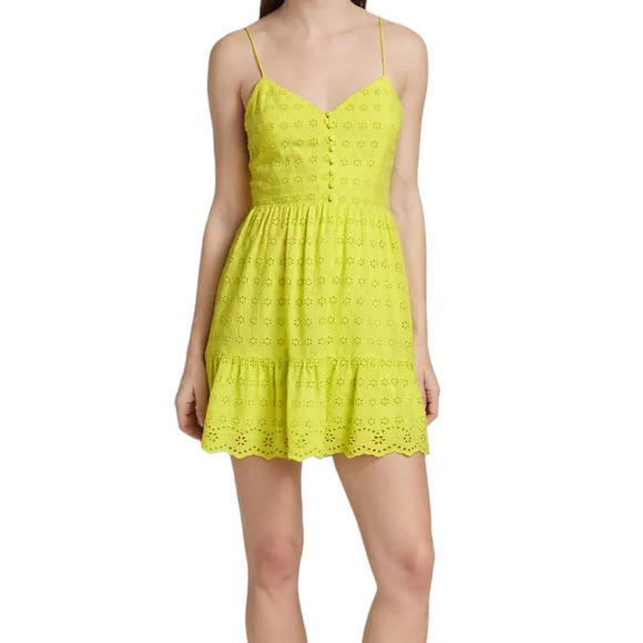 Alice + Olivia dress Fae Eyelet Embroidered minidress size 6 - Picture 1 of 7